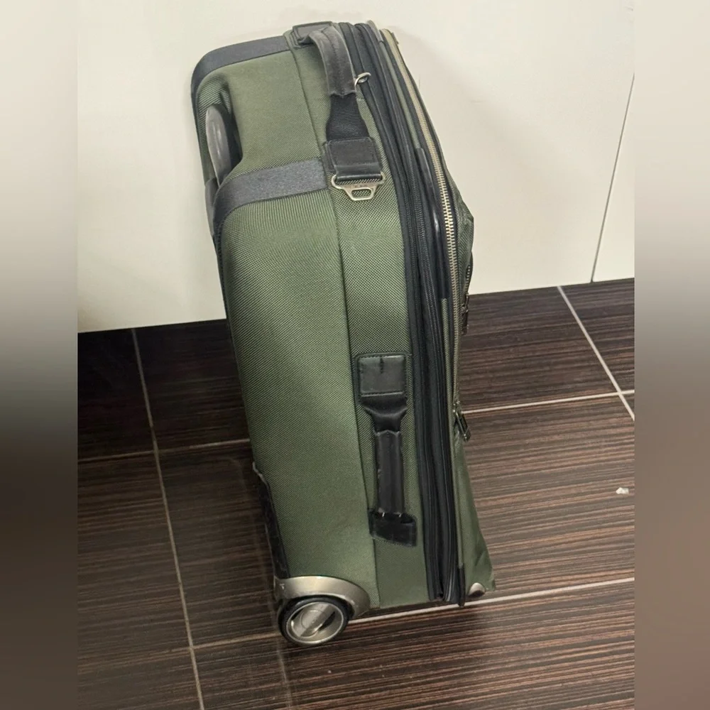 TUMI Olive Green Carry-On Travel Bag Luggage Suitcase